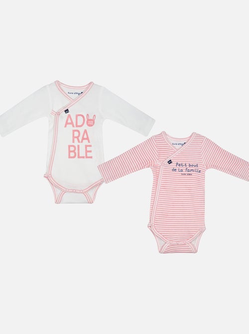LOT DE 2 BODIES JOLINE MANCHES LONGUES NAISSANCE - Kiabi