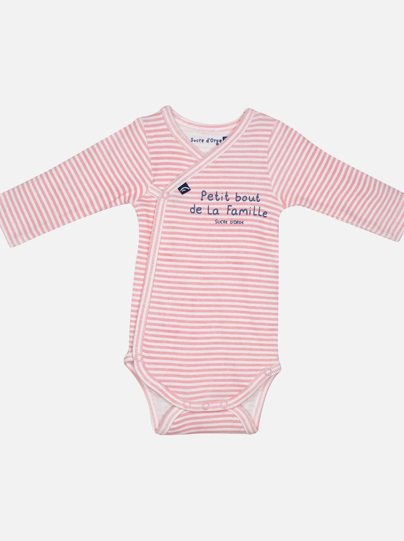 LOT DE 2 BODIES JOLINE MANCHES LONGUES NAISSANCE Rose - Kiabi