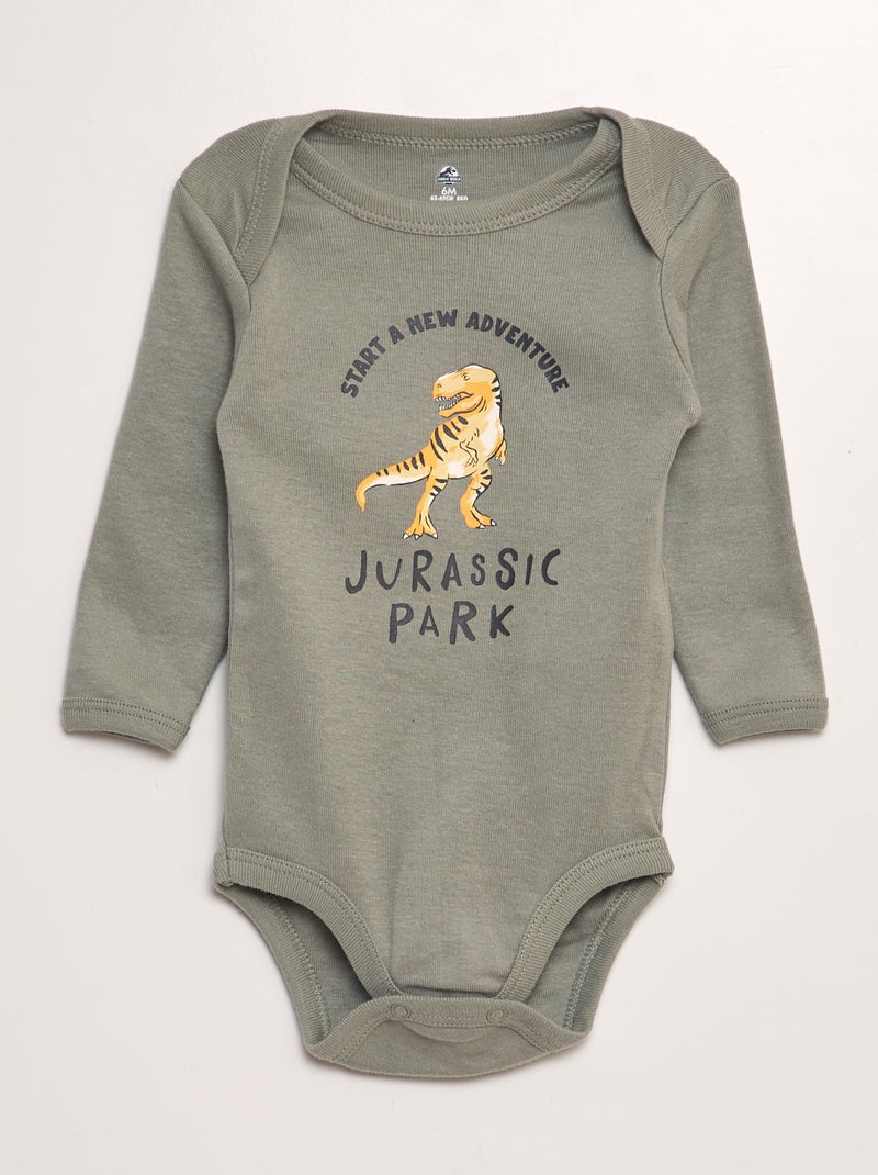 Lot de 2 bodies 'Jurassic Park' Kaki - Kiabi