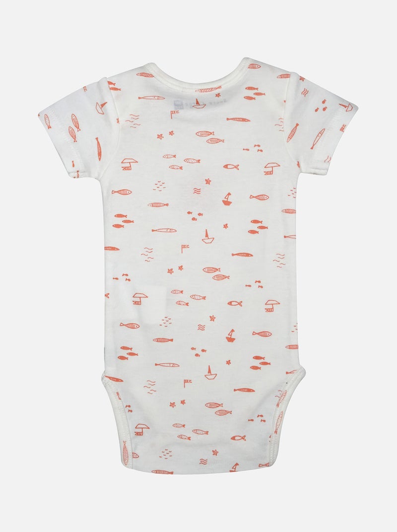 LOT DE 2 BODIES LAIBA OUVERTURE DEVANT NAISSANCE Orange - Kiabi