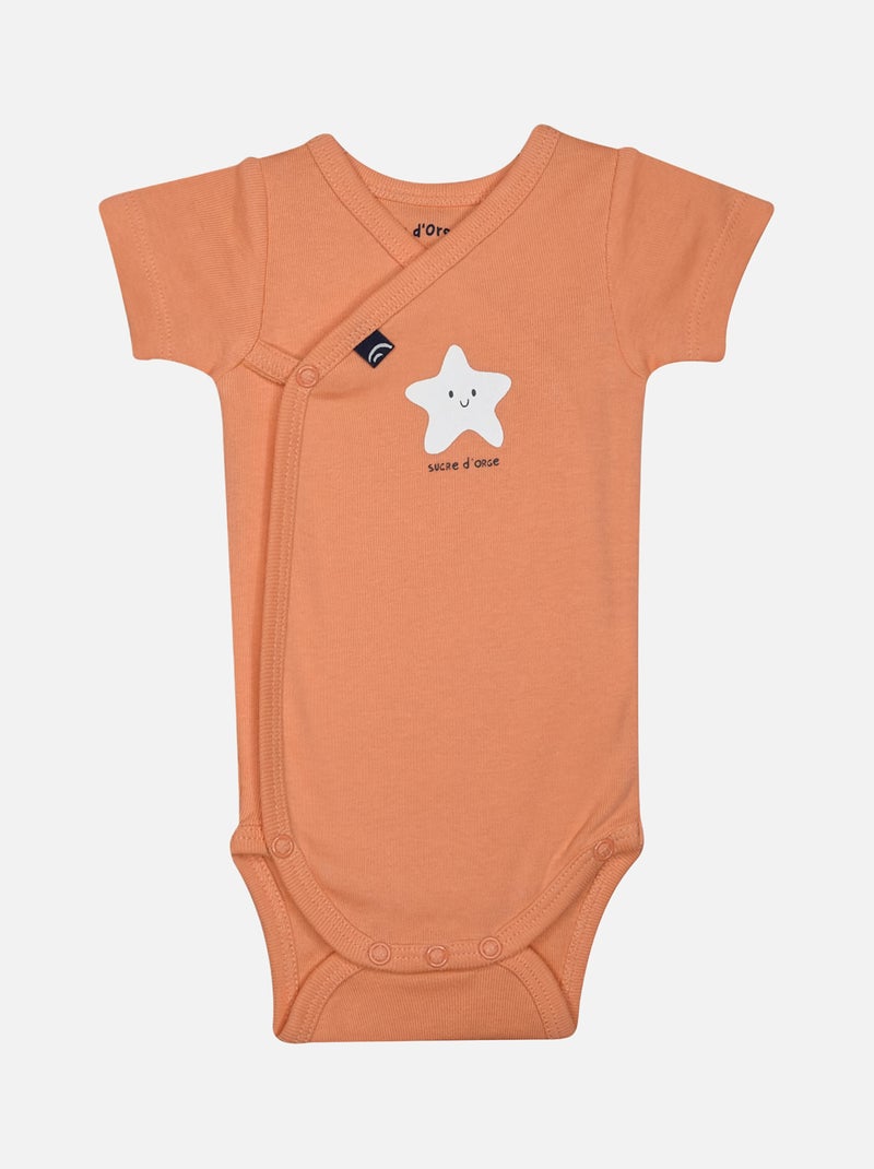 LOT DE 2 BODIES LAIBA OUVERTURE DEVANT NAISSANCE Orange - Kiabi