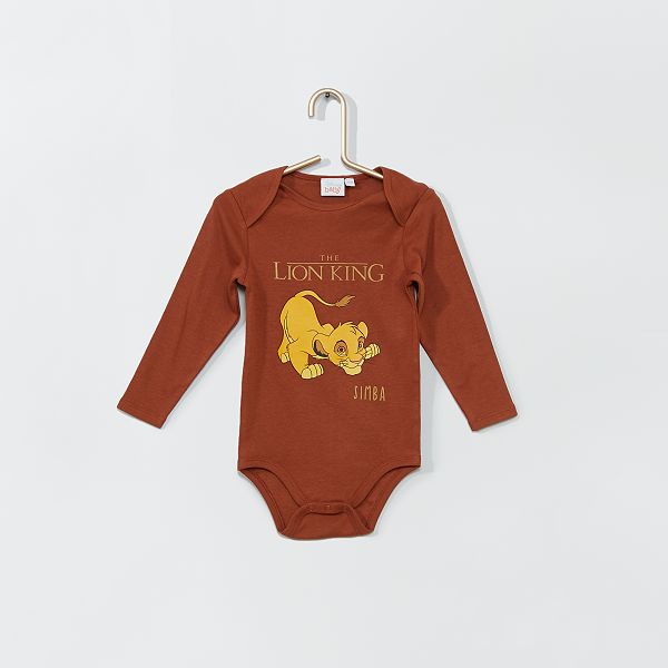 Lot De 2 Bodies Le Roi Lion Bebe Garcon Marron Ecru Kiabi 10 00