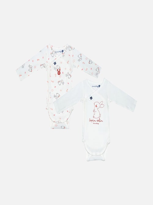 LOT DE 2 BODIES LEONIN OUVERTURE DEVANT NAISSANCE - Kiabi