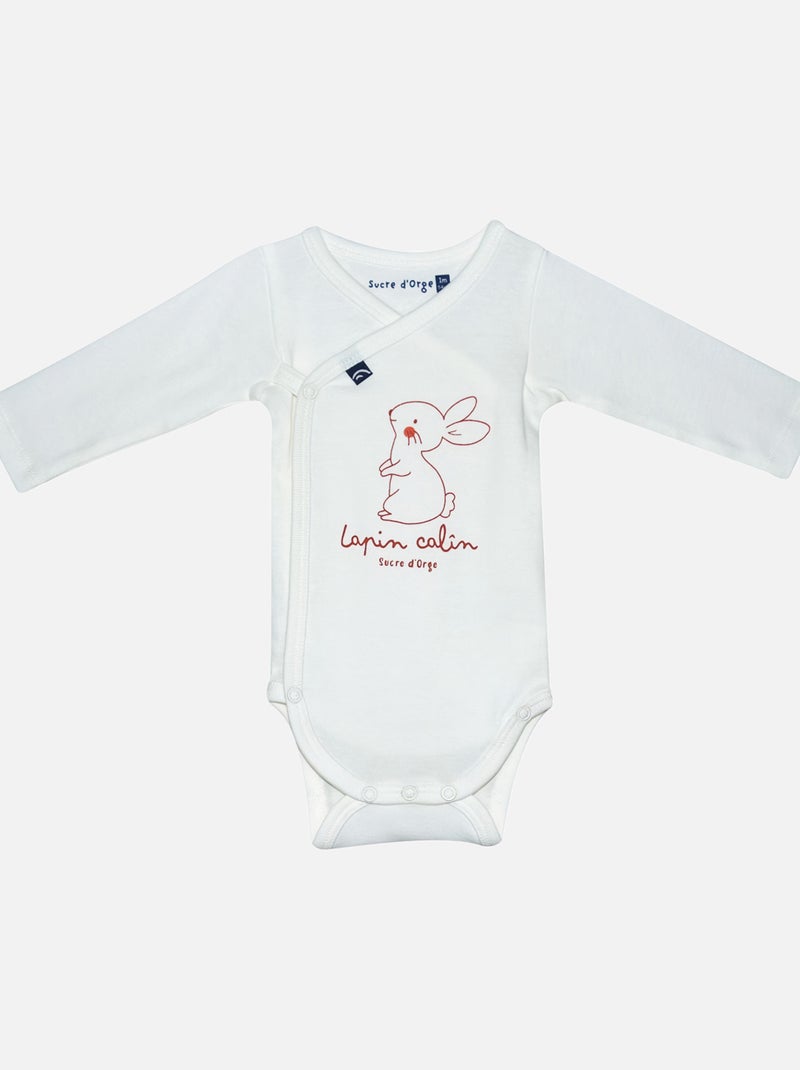 LOT DE 2 BODIES LEONIN OUVERTURE DEVANT NAISSANCE Beige - Kiabi