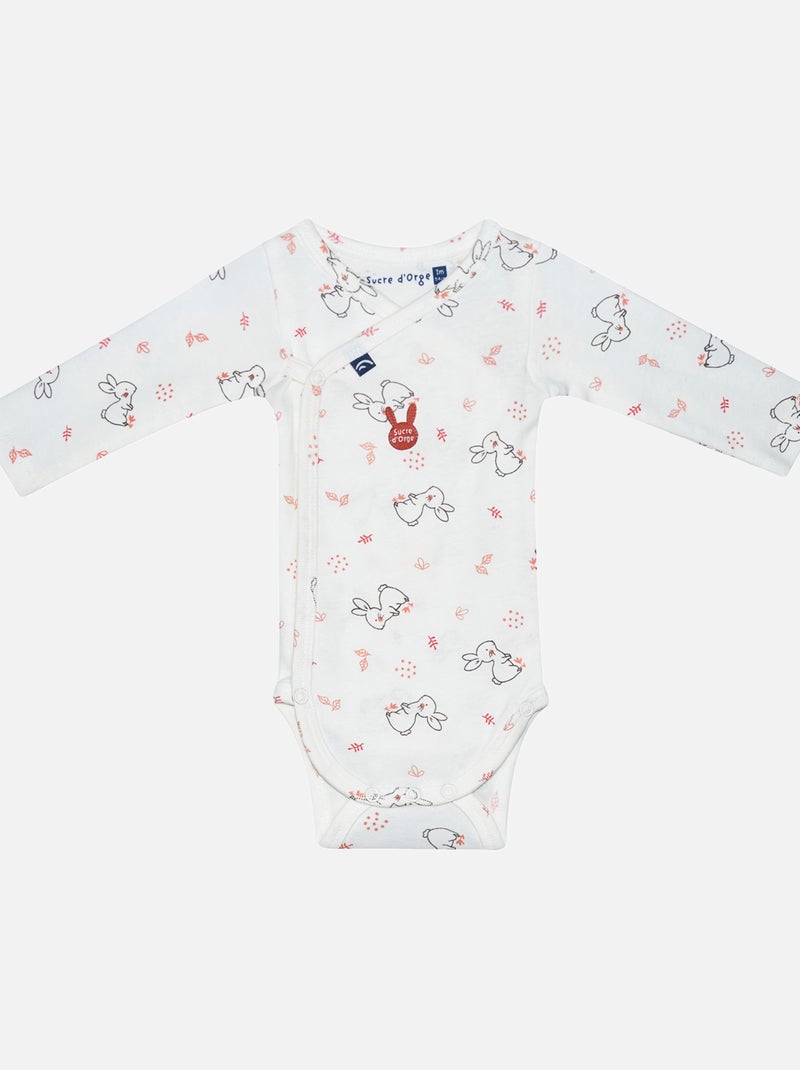 LOT DE 2 BODIES LEONIN OUVERTURE DEVANT NAISSANCE Beige - Kiabi