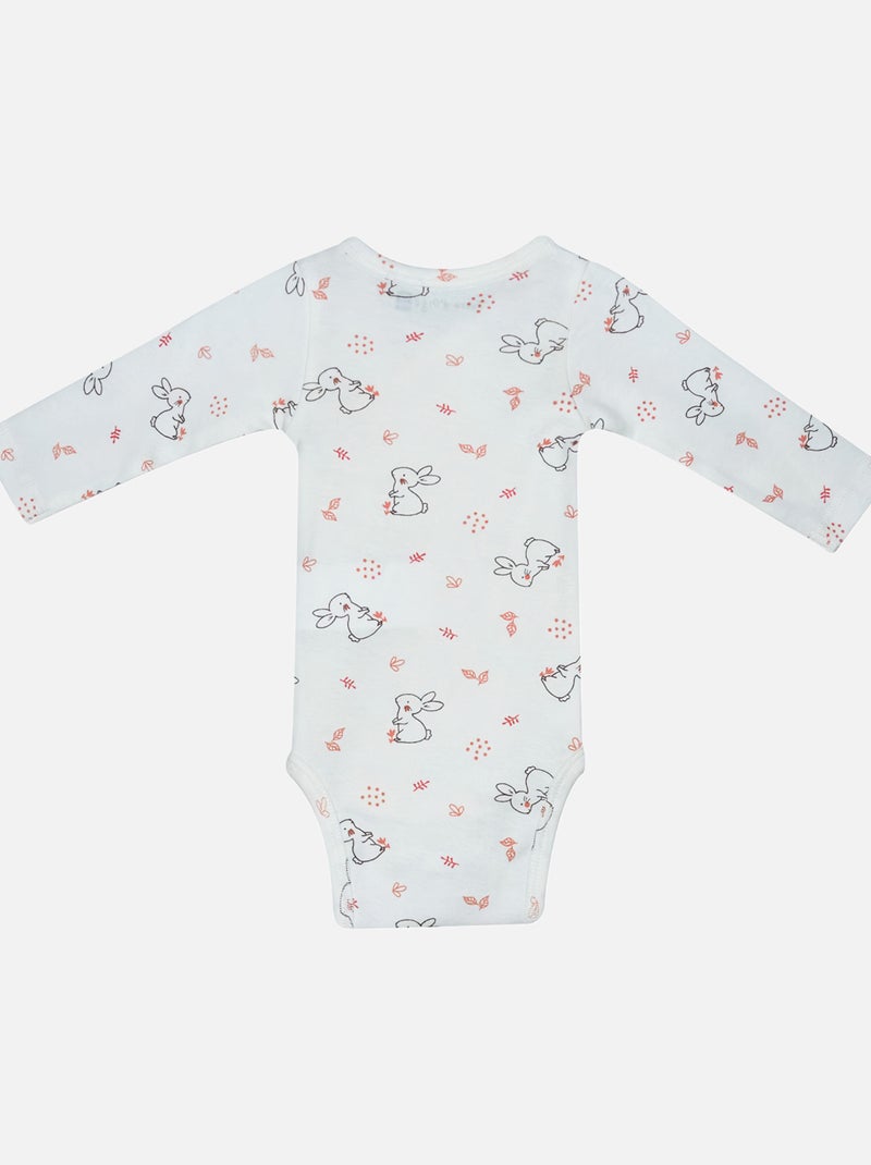 LOT DE 2 BODIES LEONIN OUVERTURE DEVANT NAISSANCE Beige - Kiabi