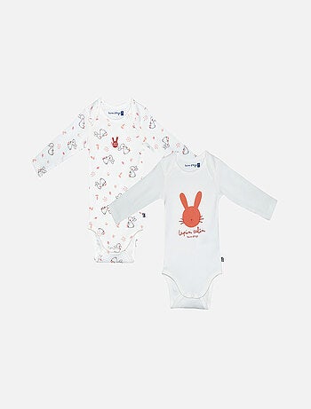 LOT DE 2 BODIES LOMAN MANCHES LONGUES BEBE