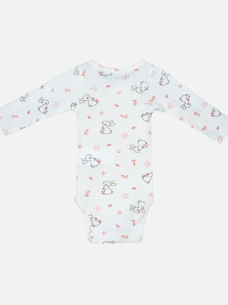 LOT DE 2 BODIES LOMAN MANCHES LONGUES BEBE Beige - Kiabi