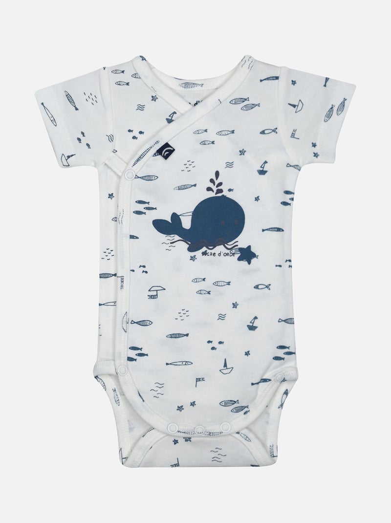 LOT DE 2 BODIES LORCA OUVERTURE DEVANT NAISSANCE Bleu - Kiabi