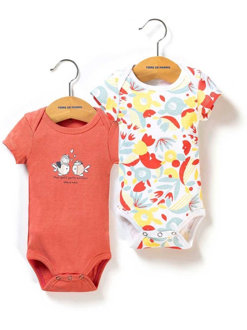 Lot de 2 bodies manches courtes - Terre de Marins - Kiabi