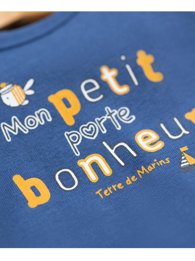 Lot de 2 bodies manches courtes - Terre de Marins Blanc - Kiabi
