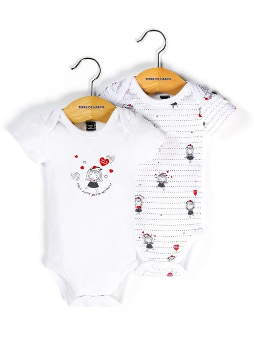 Lot de 2 bodies manches courtes - Terre de Marins - Kiabi