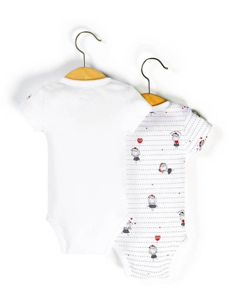 Lot de 2 bodies manches courtes - Terre de Marins Multicolore - Kiabi