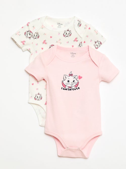 Lot de 2 bodies manches courtes 'Disney' 'Marie' - Kiabi