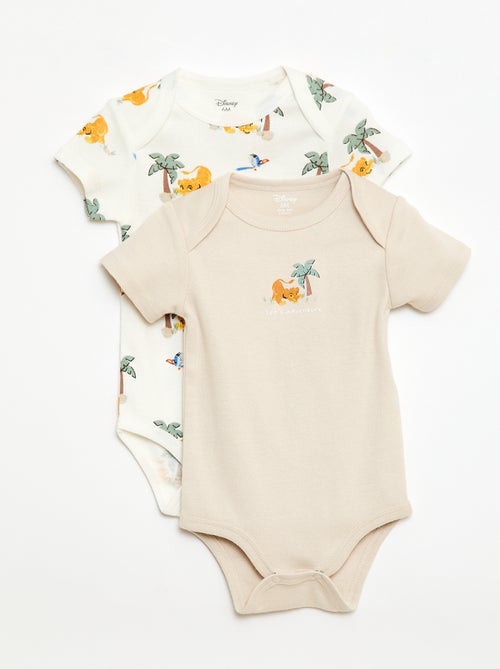 Lot de 2 bodies manches courtes 'Disney' 'Simba' - Kiabi