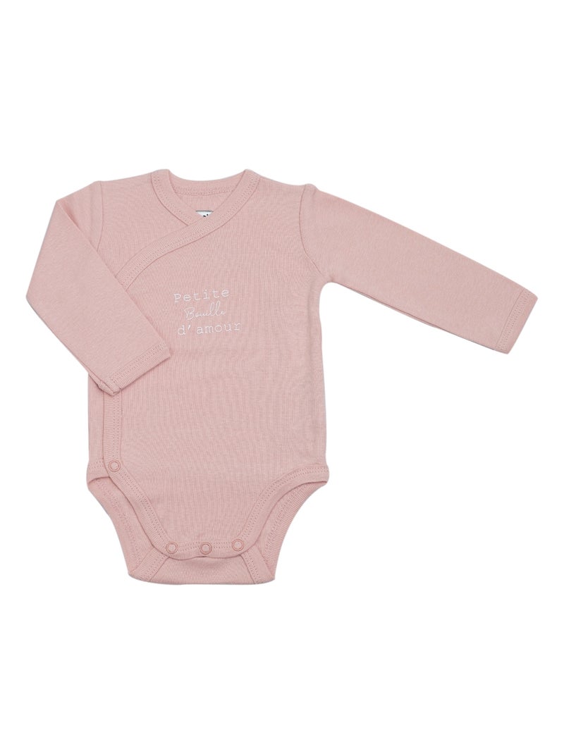 Lot De 2 Bodies Manches Longues Rose - Kiabi