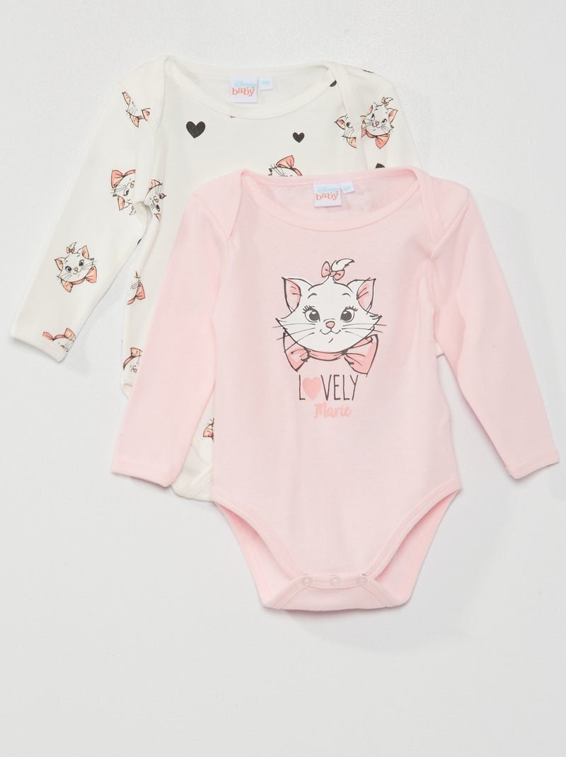 Lot de 2 bodies 'Marie' 'Aristochats' Rose - Kiabi