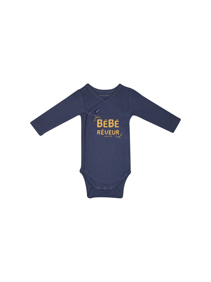 LOT DE 2 BODIES MASSIMO OUVERTURE DEVANT Bleu - Kiabi