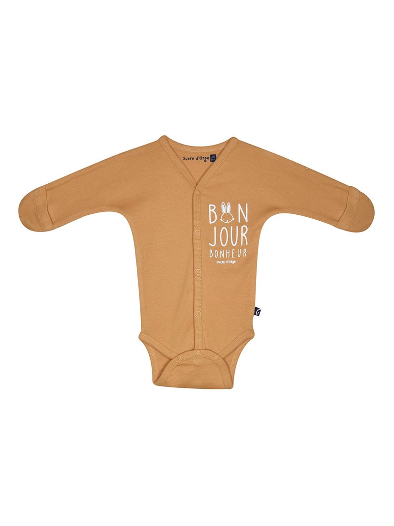 LOT DE 2 BODIES NICKSON OUVERTURE DEVANT NAISSANCE Beige - Kiabi