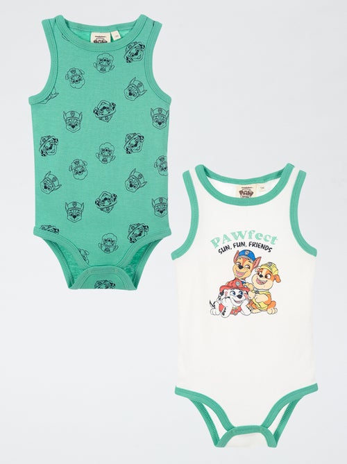 Lot de 2 bodies 'Pat patrouille' sans manches en coton - Kiabi
