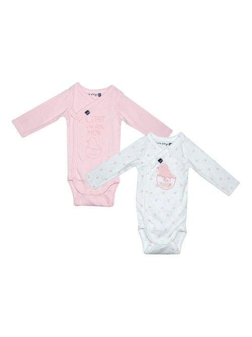 Lot de 2 bodies pauliana ouverture devant - Kiabi