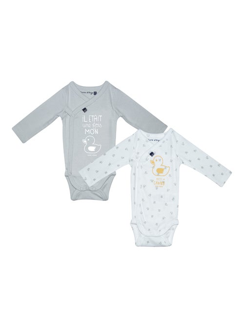 Lot de 2 bodies petia ouverture devant - Kiabi