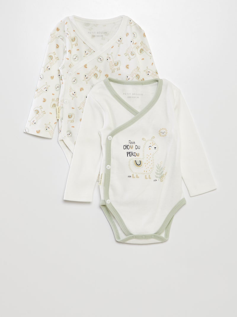 Lot de 2 bodies 'Petit Béguin' Blanc - Kiabi