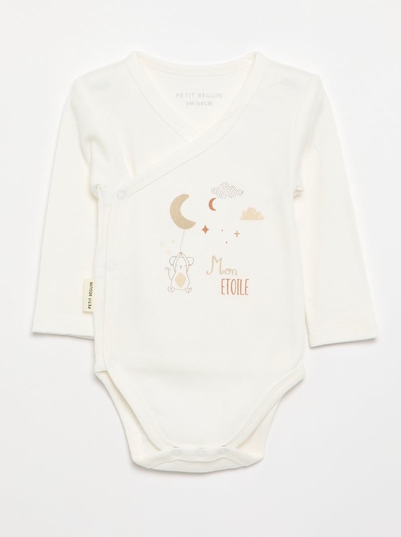 Lot de 2 bodies 'Petit Béguin' Blanc - Kiabi