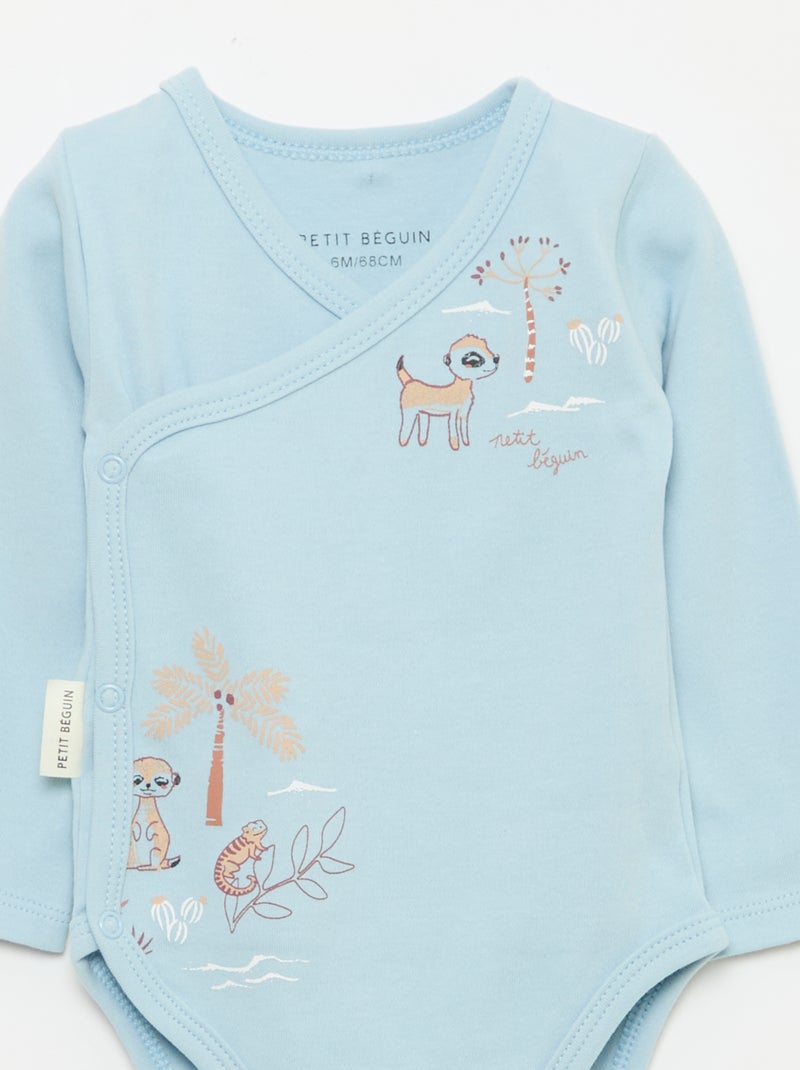 Lot de 2 bodies 'Petit Béguin' Bleu - Kiabi