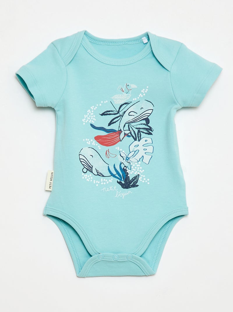 Lot de 2 bodies  'Petit Béguin' Bleu - Kiabi