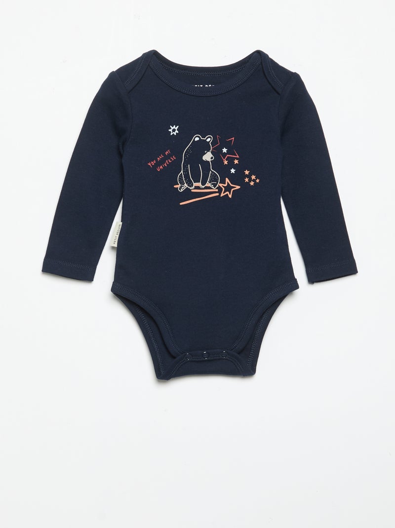 Lot de 2 bodies 'Petit Béguin' Bleu - Kiabi