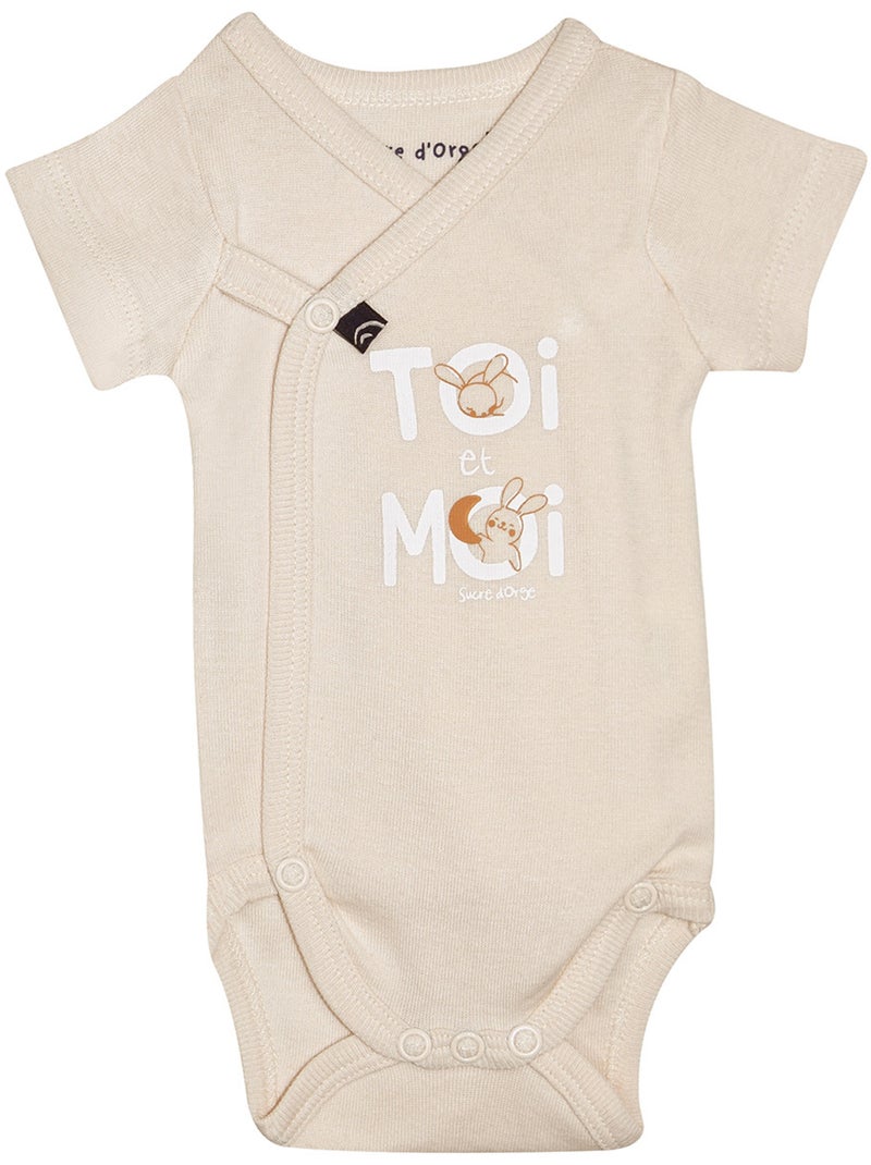 LOT DE 2 BODIES RIAZ MANCHES COURTES Beige - Kiabi