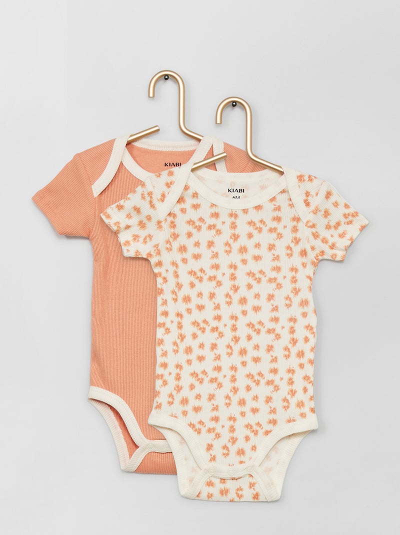 Lot de 2 bodies rose - Kiabi
