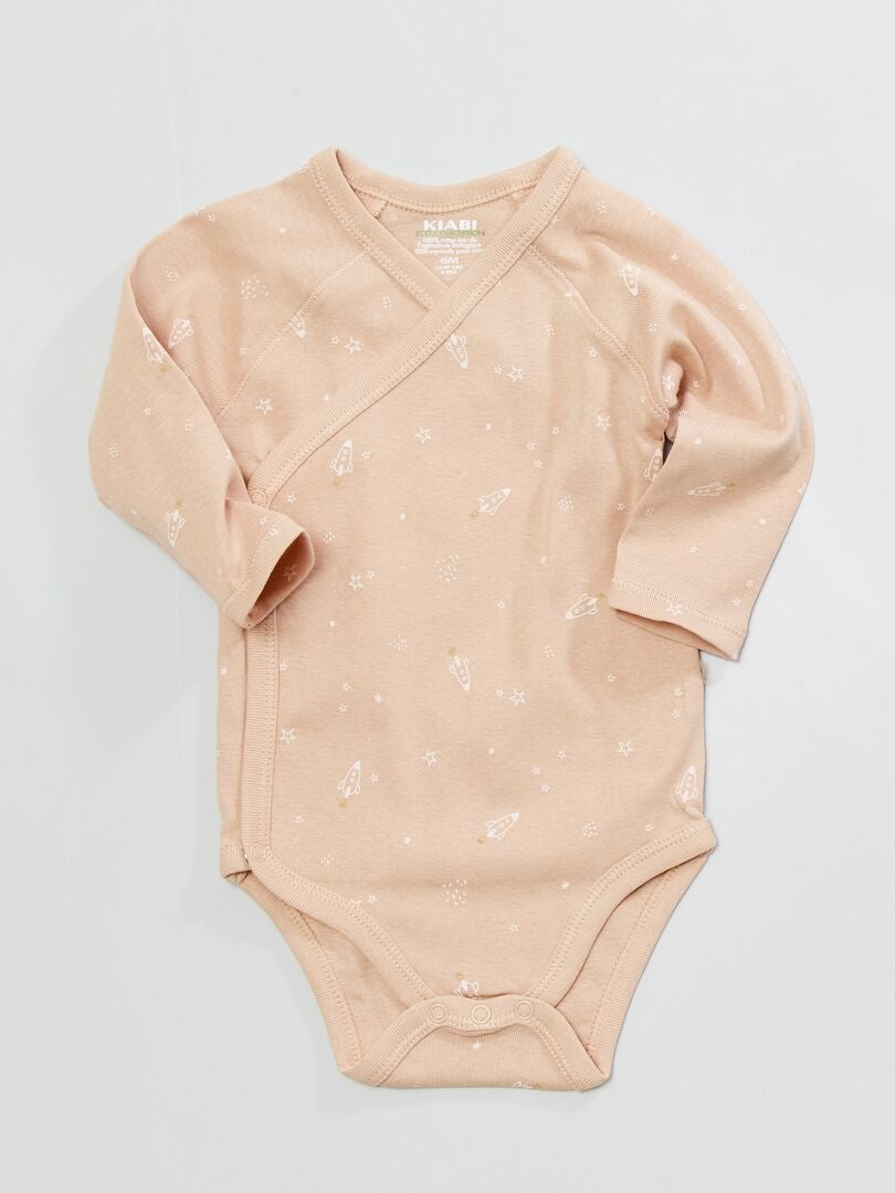 Lot de 2 bodies Rose/gris - Kiabi