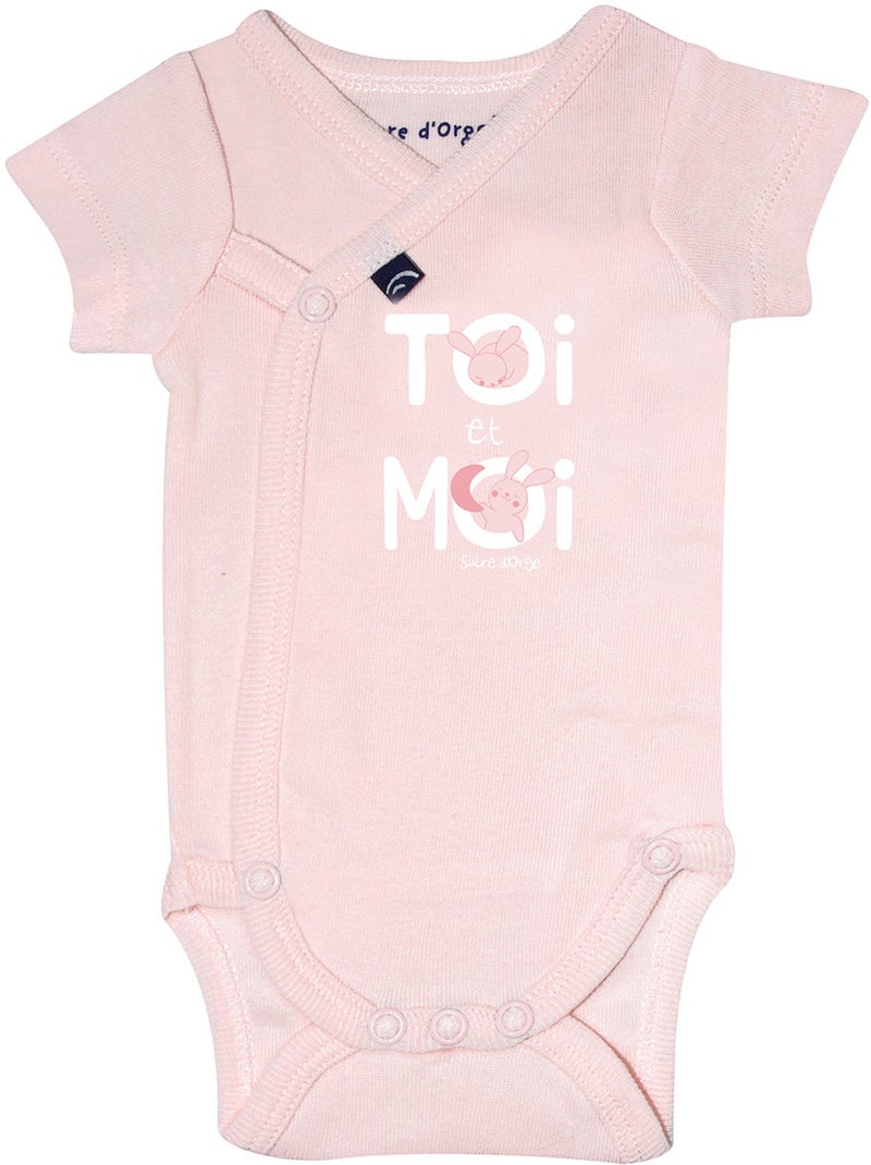 LOT DE 2 BODIES ROZELLA MANCHES COURTES Rose - Kiabi