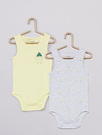 Lot de 2 bodies sans manche