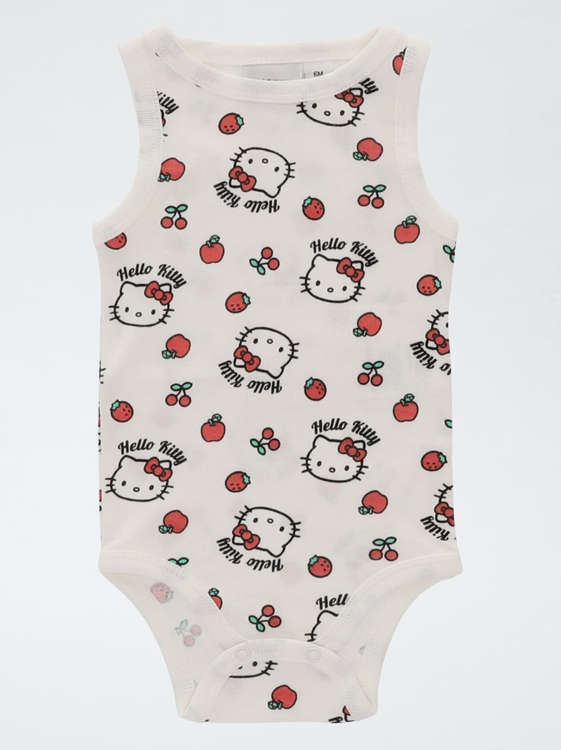 Lot de 2 bodies sans manches 'Hello Kitty' Rose - Kiabi