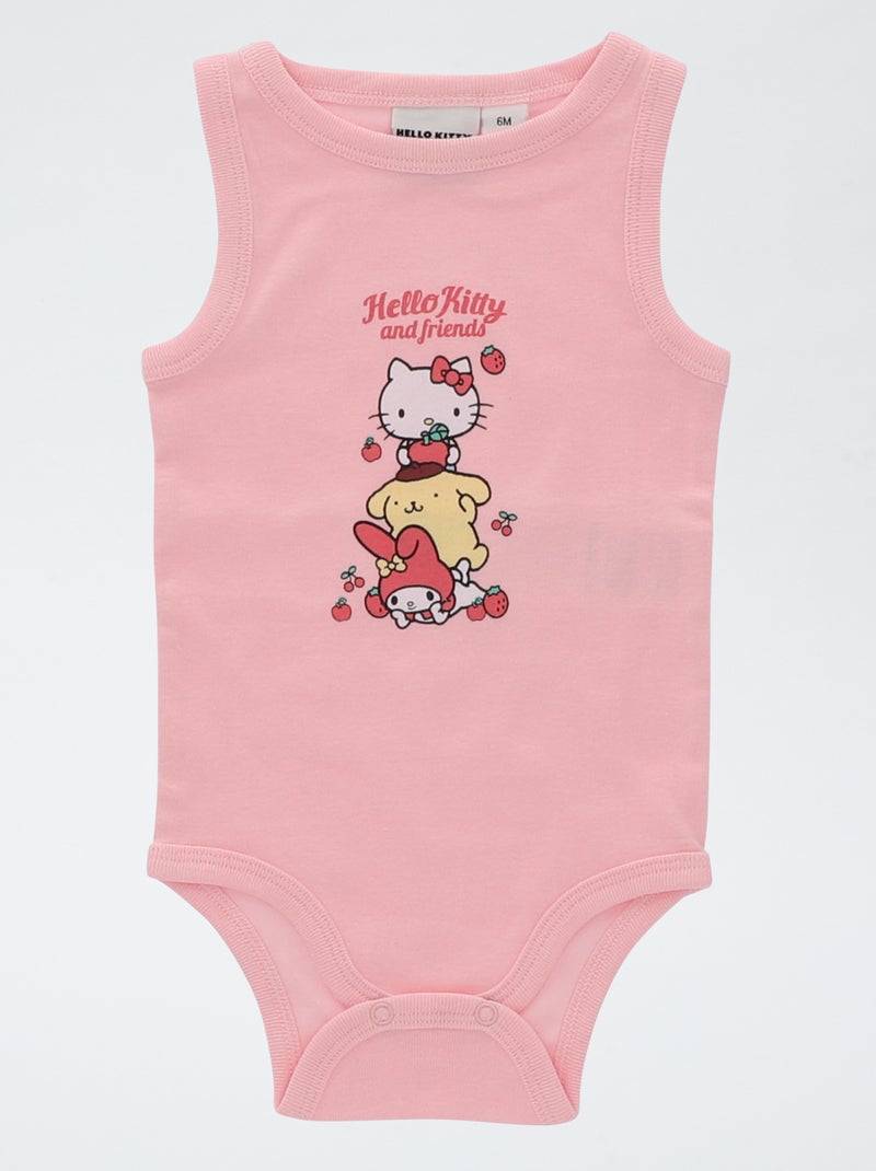 Lot de 2 bodies sans manches 'Hello Kitty' Rose - Kiabi