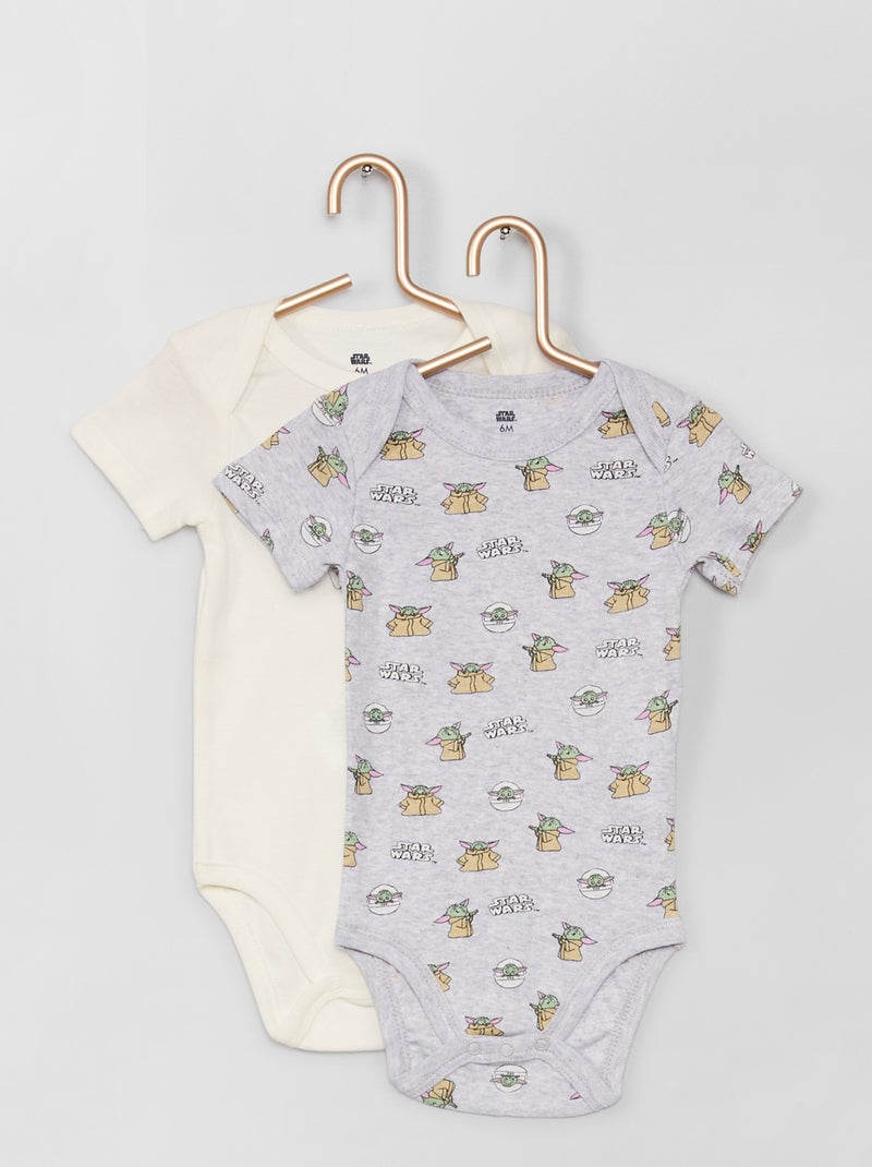 Lot de 2 bodies 'Star Wars' gris/blanc - Kiabi