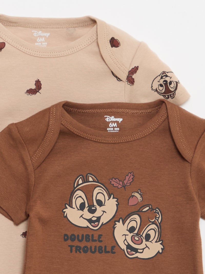 Lot de 2 bodies 'Stitch' 'Disney' Beige - Kiabi