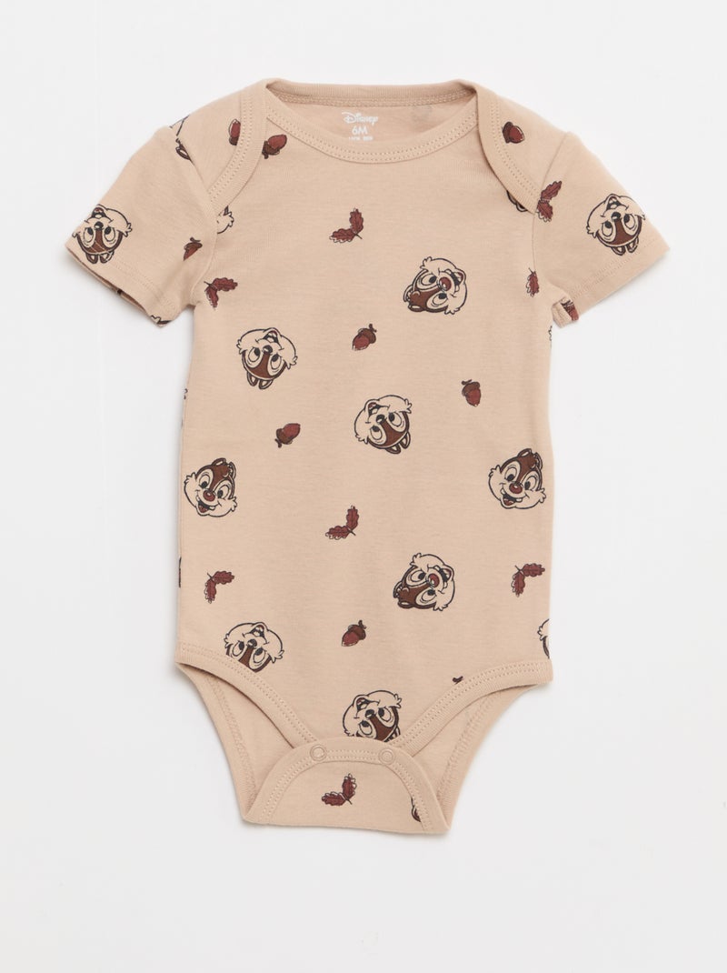 Lot de 2 bodies 'Stitch' 'Disney' Beige - Kiabi