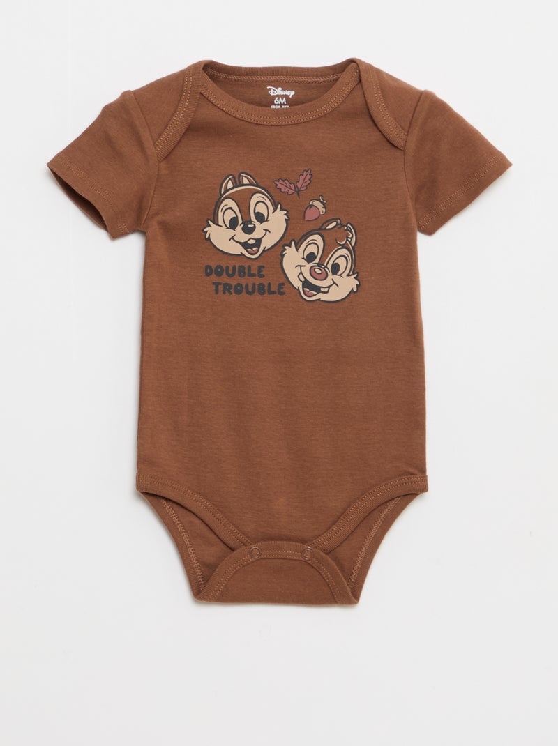 Lot de 2 bodies 'Stitch' 'Disney' Beige - Kiabi