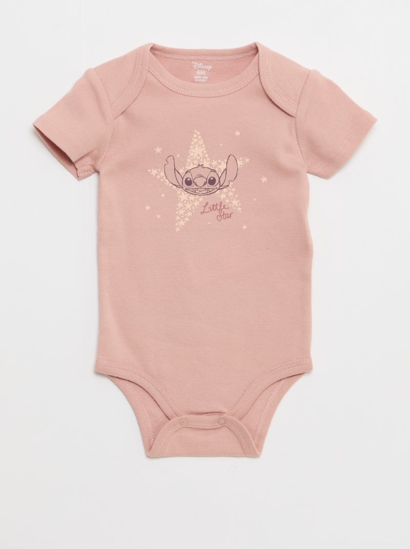 Lot de 2 bodies 'Stitch' 'Disney' Rose - Kiabi
