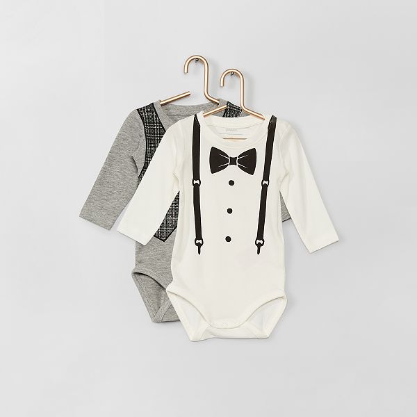 Lot De 2 Bodies Style Costume Bebe Garcon Blanc Gris Kiabi 13 00 Lot De 2 Bodies Style Costume Bebe Garcon Blanc Gris Kiabi 13 00