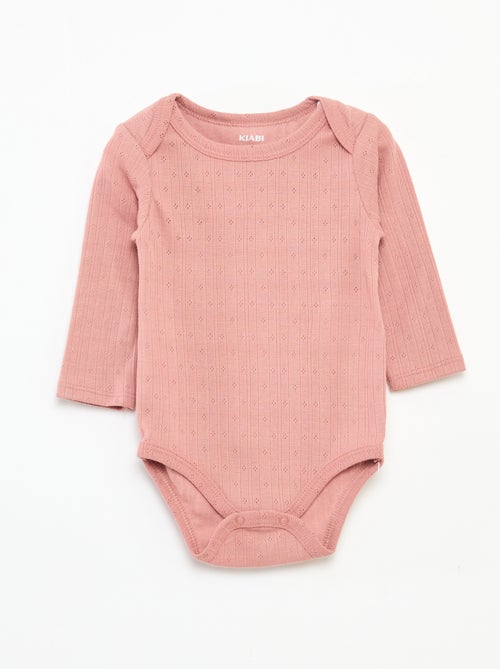 Lot de 2 bodies thermorégulants en maille côtelée - Kiabi
