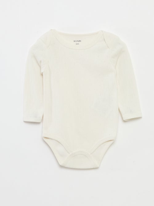 Lot de 2 bodies thermorégulants en maille côtelée - Kiabi