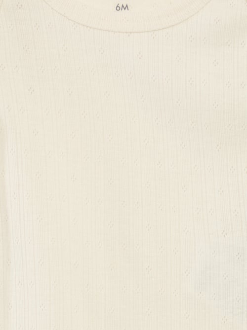 Lot de 2 bodies thermorégulants en maille côtelée - Kiabi