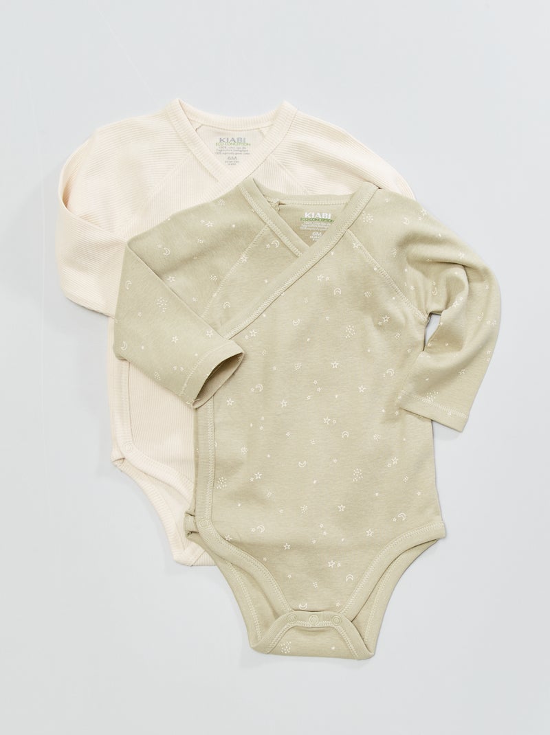 Lot de 2 bodies Vert - Kiabi