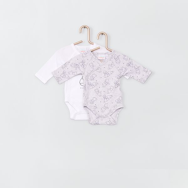 Lot De 2 Bodies Winnie L Ourson Bebe Garcon Bleu Kiabi 10 00