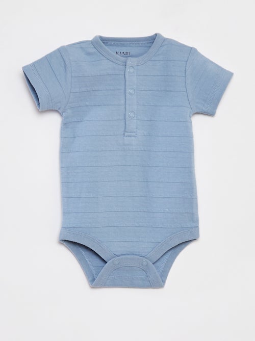 Lot de 2 body à col rond boutonnée - 2 pièces - Kiabi